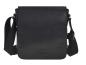 Preview: Leder Schultertasche Pur Black