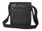 Preview: Leder Schultertasche "Pure Black"