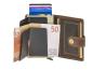 Preview: Wallet Kartenetui Leder mit Scheinfach