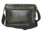 Preview: Umhängetasche Leder Überschlagklappe "Newport" british green