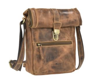 Umhängetasche Leder "Vintage Foldflap antikbraun