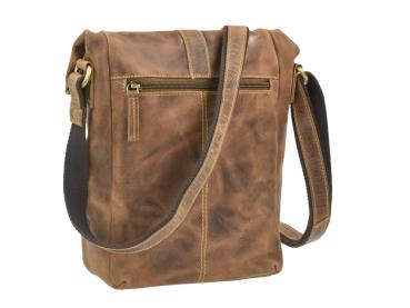 Umhängetasche Leder "Vintage Foldflap antikbraun