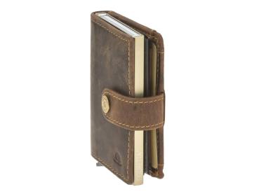 Preview: Wallet Kartenetui Leder mit Scheinfach