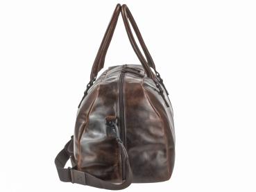 Preview: Reisetasche Leder 55x26x26cm Sporttasche Weekender "Newport" coffee