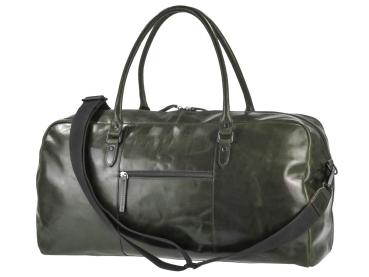 Preview: Reisetasche Leder 55x26x26cm Sporttasche Weekender "Newport" british green