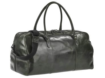Reisetasche Leder 55x26x26cm Sporttasche Weekender "Newport" british green