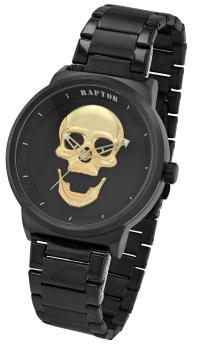 Raptor Herrenuhr "Jano" Totenkopf mit Edelstahlband