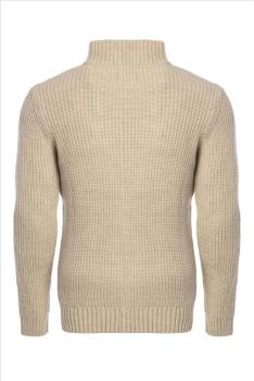 Carisma Strickpullover mit Reißverschluss beige