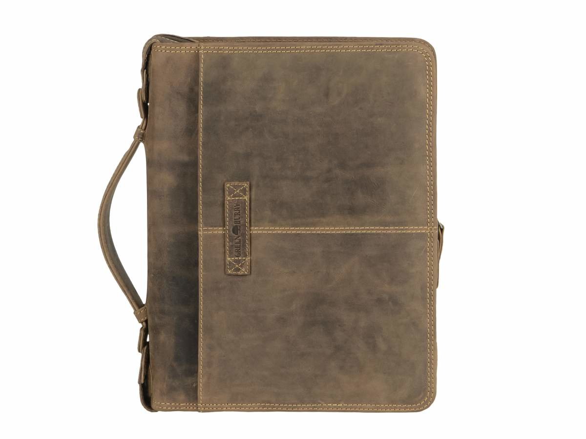 Greenburry Vintage A5 Leder Reißverschluss Schreib Produktbild-Vorschau 11