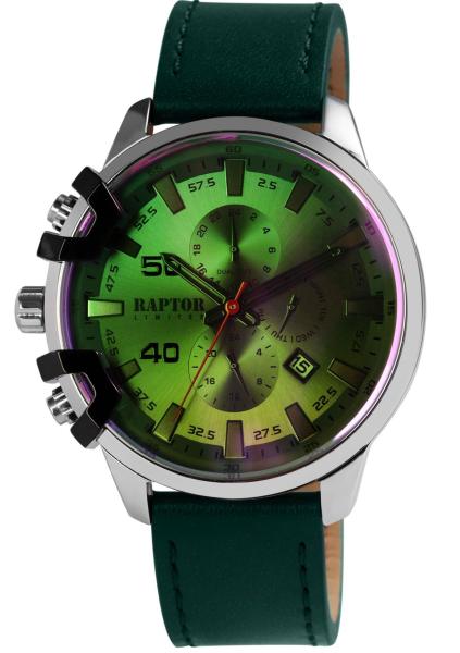 Raptor Limited Herren Multifunktionsuhr "Arve" mit Lederarmband
