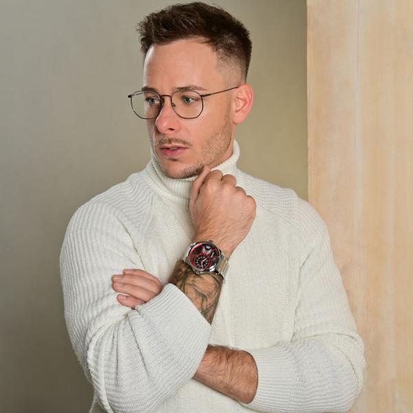 RAPTOR Herrenuhr "Gabriel" mit 2 Uhrwerken