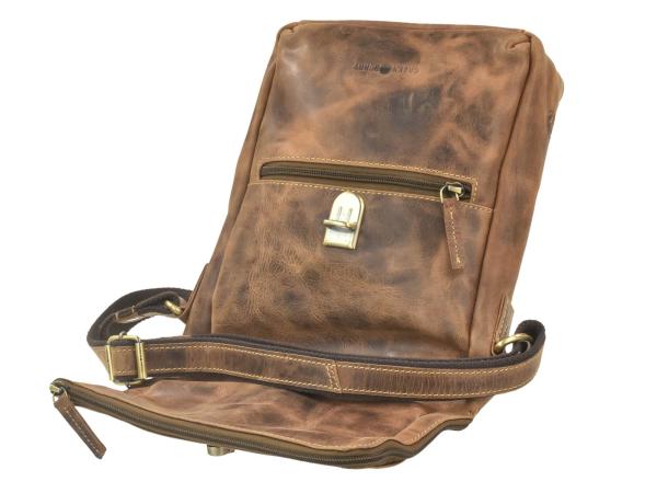 Umhängetasche Leder "Vintage Foldflap antikbraun