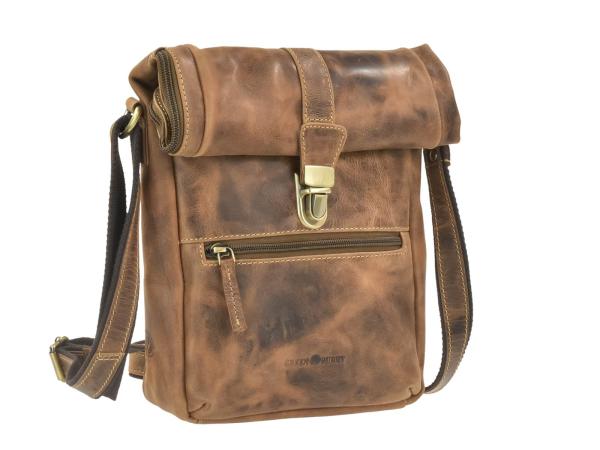 Umhängetasche Leder "Vintage Foldflap antikbraun