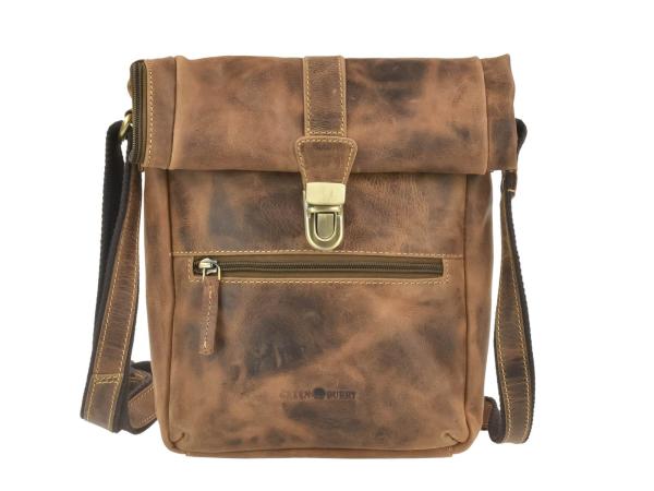 Umhängetasche Leder "Vintage Foldflap antikbraun