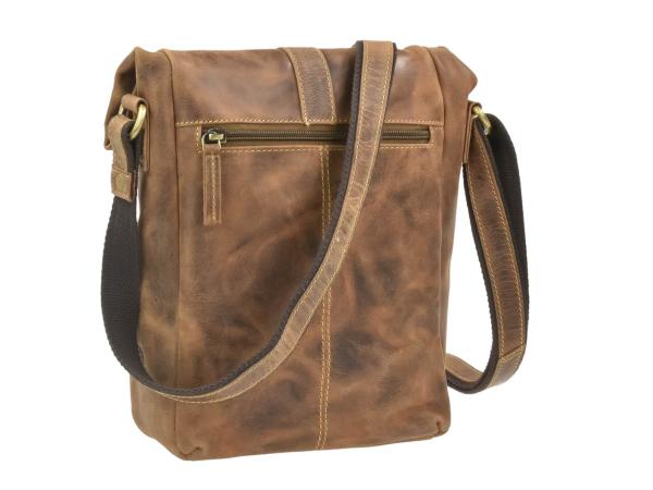 Umhängetasche Leder "Vintage Foldflap antikbraun