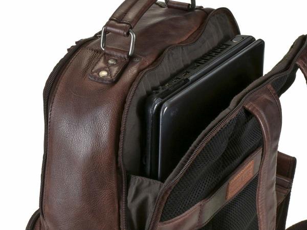 Leder Rucksack dunkel Braun