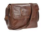 Umhängetasche Leder 40x32cm "Waxy Vintage"
