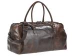 Reisetasche Leder 55x26x26cm Sporttasche Weekender "Newport" coffee