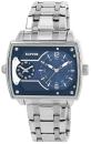 Raptor Herrenuhr "Troy" Dual-Time mit Edelstahlarmband